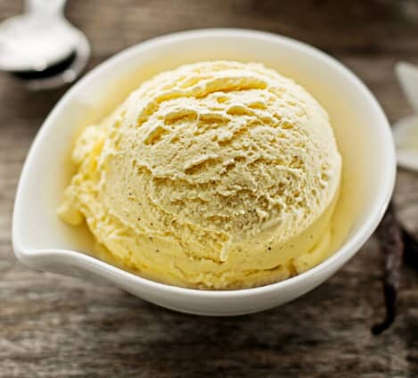 organic vanilla bean ice cream